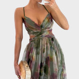 Mia - Blumen Maxi Kleid für Mühelose Eleganz