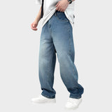 Wendell - Pantaloni de tip jeans cu cracii largi