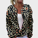 Mia - Herbstlicher Blumen-Kardigan