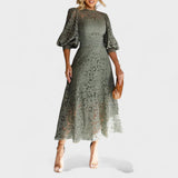 Maja - Spitzenkleid mit Laternenärmeln