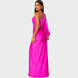 Marica – Elegantes langes Kleid mit einem Schulterträger