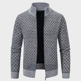 Gerald - Geacă modernă cu carouri și fermoar