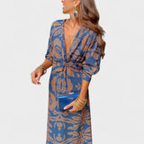 Vesna - Midi Kleid mit V-Ausschnitt