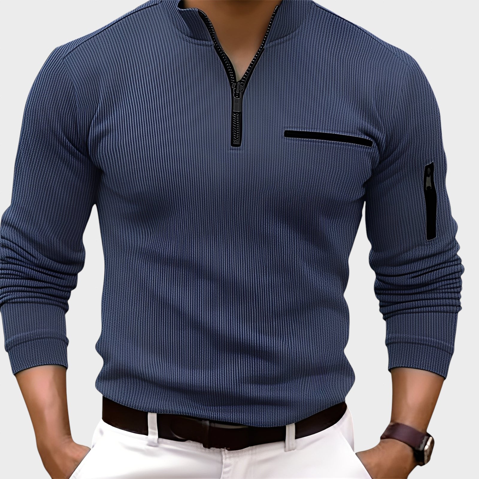 Donovan - Pullover mit Streifen und Taschen