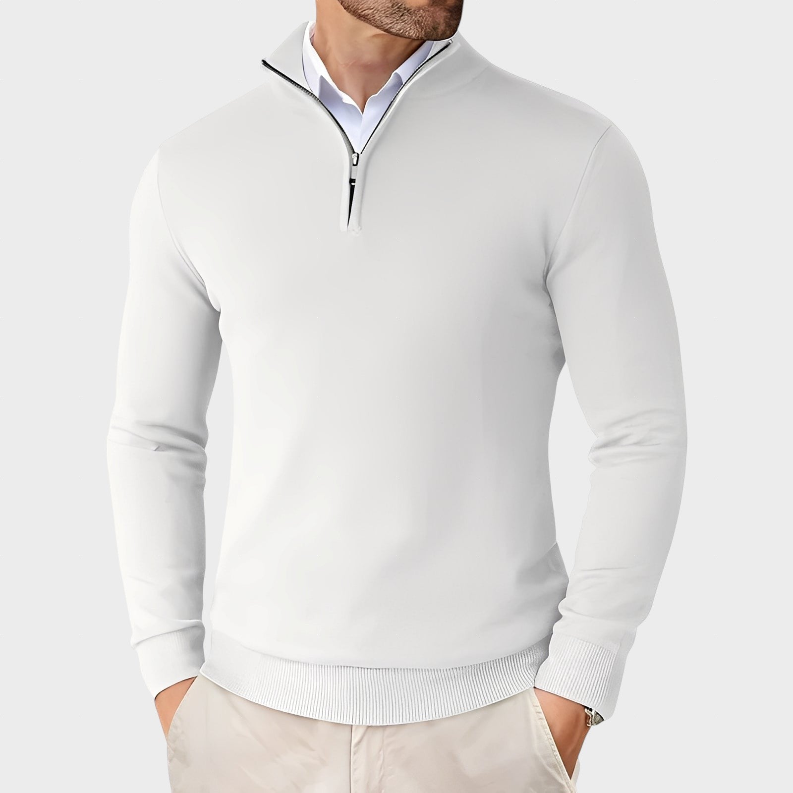 Darrell - Strickpullover mit Reißverschluss