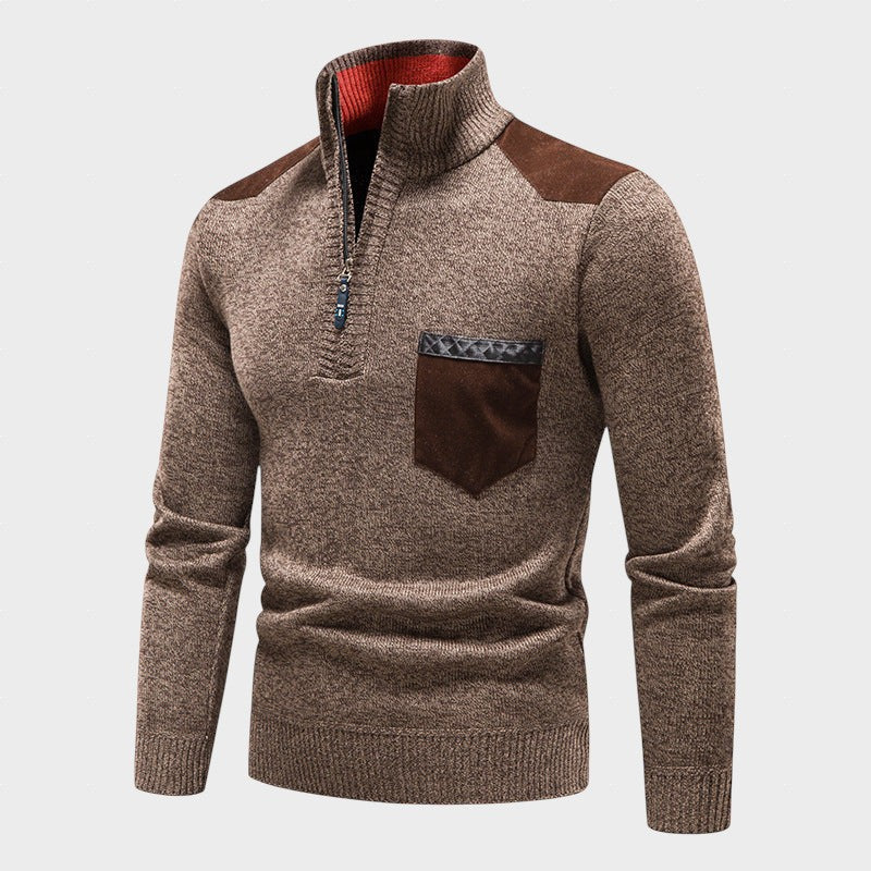 Rayne - Eleganter Pullover mit Reißverschluss und Tasche