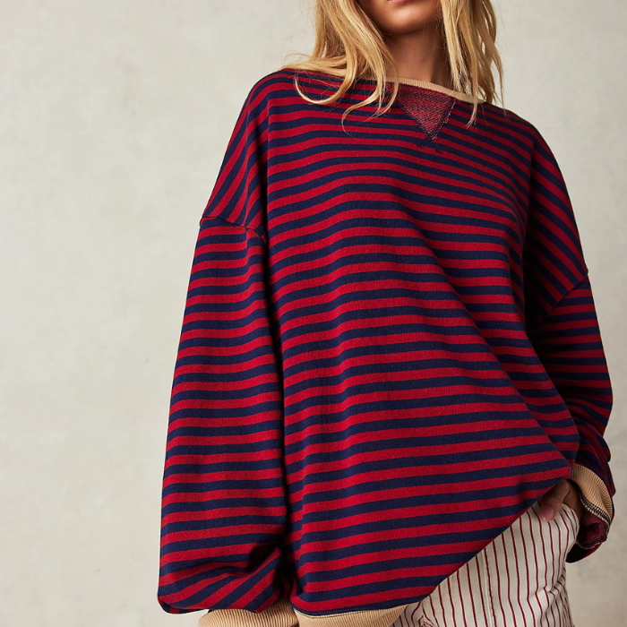 Mana | Gestreifter Oversize-Pullover