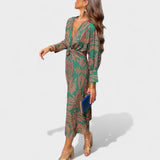 Vesna - Midi Kleid mit V-Ausschnitt