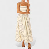 Isabel - Langes Kleid mit Streifen