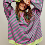 Mana | Gestreifter Oversize-Pullover