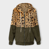 Lea - Fleece-Hoodie im Leopardenmuster