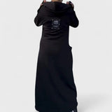 Mana - Hanorac cu glugă și fermoar lung din material ușor și respirabil