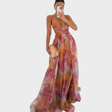 Mia - Blumen Maxi Kleid für Mühelose Eleganz