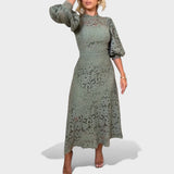 Maja - Spitzenkleid mit Laternenärmeln