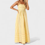 Isabel - Langes Kleid mit Streifen