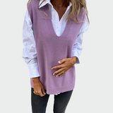 Pulover fără mâneci tricotat