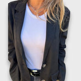 Eloise – Blazer-Cardigan Moale în Culoarea Cămălăului