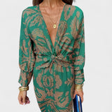 Vesna - Midi Kleid mit V-Ausschnitt