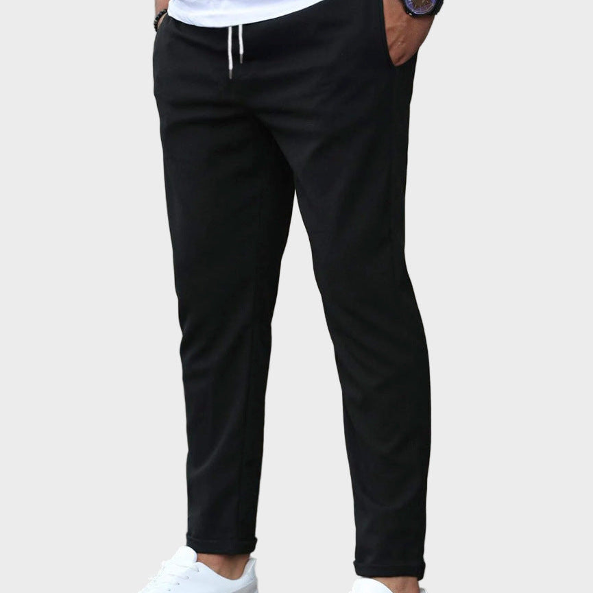 Allan - Pantaloni largi casual cu șnur