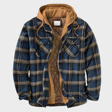 Flynn - Jachetă tradițională în carouri cu glugă