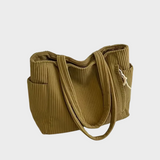 Amalija – Gestreifte Tasche mit Details aus Seil