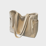 Amalija – Gestreifte Tasche mit Details aus Seil