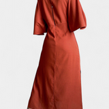 Natalija - Kleid Casual mit Frontknoten und V-Ausschnitt