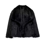 FIORA - Geacă Puffer cu Efect de Blană