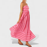 Isabel - Langes Kleid mit Streifen