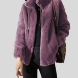 Marry - Mekana Fleecejacke mit Hohem Kragen