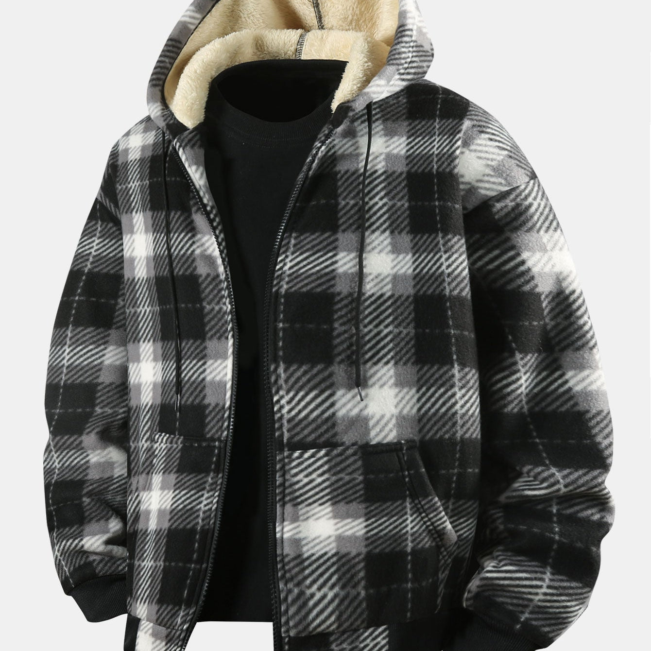 Ciaran - Palton Cu Glugă Si Fermoar