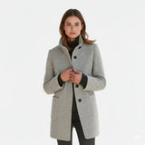 Dajana – Klassischer Wollmantel mit Retro-Knöpfen