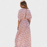 Vilma - Rosa Boho-Kleid mit Schlitz