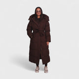 Carmen - Palton puffer lung cu curea