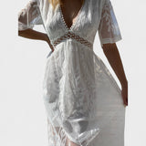 Marinka - Lange Boho Spitzenkleid