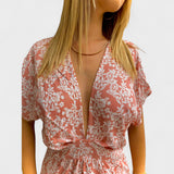 Vilma - Rosa Boho-Kleid mit Schlitz