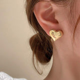 Herzförmige große Ohrringe