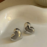 Herzförmige große Ohrringe