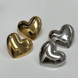 Herzförmige große Ohrringe