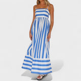 Isabel - Langes Kleid mit Streifen