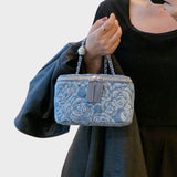 Ksenija - Denim Blumen Tasche