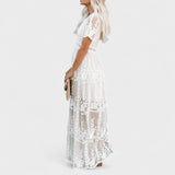 Marinka - Lange Boho Spitzenkleid