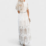 Marinka - Lange Boho Spitzenkleid