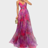 Mia - Blumen Maxi Kleid für Mühelose Eleganz