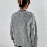 Marina | Gestreifter Waffelstrick-Pullover