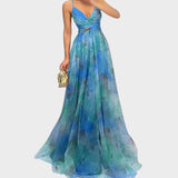 Mia - Blumen Maxi Kleid für Mühelose Eleganz