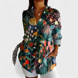 Antonija - Bluse mit Buntem Muster