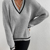 Marina | Gestreifter Waffelstrick-Pullover