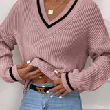 Marina | Gestreifter Waffelstrick-Pullover