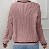 Marina | Gestreifter Waffelstrick-Pullover